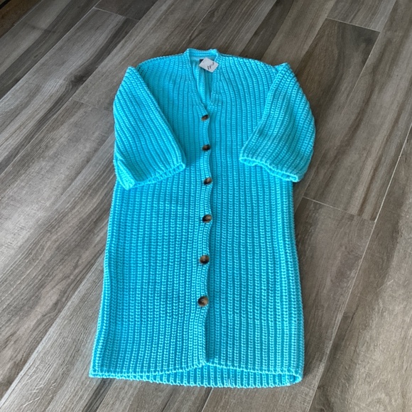 ⭐️HOST PICK⭐️ Free people Offside Crystal Seas longline cardigan ~ XS ~ NWT - Picture 4 of 10